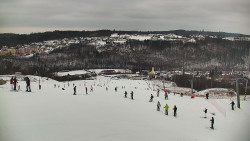 Horní část sjezdovky skiareálu Hlubočky