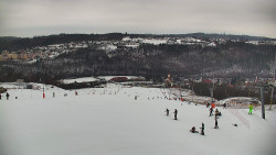 Horní část sjezdovky skiareálu Hlubočky