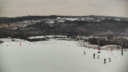 Horní část sjezdovky skiareálu Hlubočky