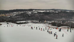 Horní část sjezdovky skiareálu Hlubočky