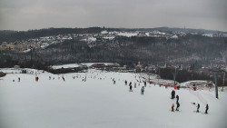 Horní část sjezdovky skiareálu Hlubočky