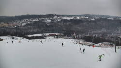 Horní část sjezdovky skiareálu Hlubočky