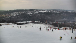 Horní část sjezdovky skiareálu Hlubočky