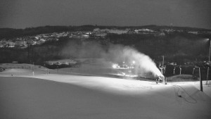 Skiareál Hlubočky - Horní část sjezdovky skiareálu Hlubočky - 1.2.2026 v 06:35