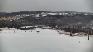 Skiareál Hlubočky - Horní část sjezdovky skiareálu Hlubočky - 1.2.2026 v 07:40