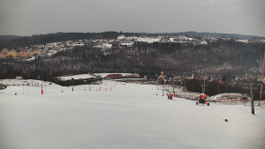 Skiareál Hlubočky - Horní část sjezdovky skiareálu Hlubočky - 1.2.2026 v 07:45