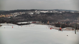 Skiareál Hlubočky - Horní část sjezdovky skiareálu Hlubočky - 1.2.2026 v 08:00