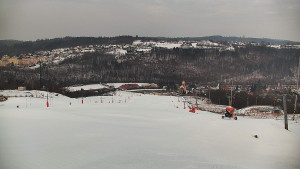 Skiareál Hlubočky - Horní část sjezdovky skiareálu Hlubočky - 1.2.2026 v 08:05