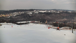 Skiareál Hlubočky - Horní část sjezdovky skiareálu Hlubočky - 1.2.2026 v 08:45