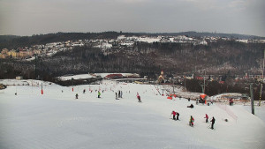 Skiareál Hlubočky - Horní část sjezdovky skiareálu Hlubočky - 1.2.2026 v 09:25