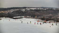 Horní část sjezdovky skiareálu Hlubočky