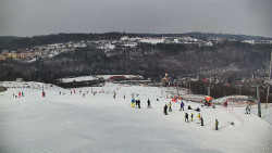 Horní část sjezdovky skiareálu Hlubočky