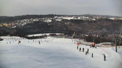 Horní část sjezdovky skiareálu Hlubočky