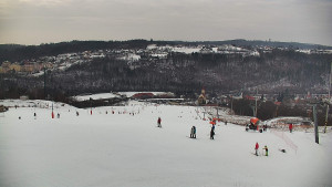 Skiareál Hlubočky - Horní část sjezdovky skiareálu Hlubočky - 1.2.2026 v 13:50