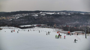 Skiareál Hlubočky - Horní část sjezdovky skiareálu Hlubočky - 1.2.2026 v 15:05