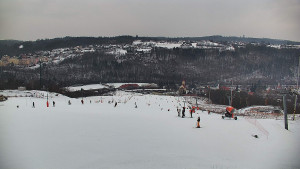 Skiareál Hlubočky - Horní část sjezdovky skiareálu Hlubočky - 1.2.2026 v 15:45