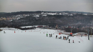 Skiareál Hlubočky - Horní část sjezdovky skiareálu Hlubočky - 1.2.2026 v 16:20