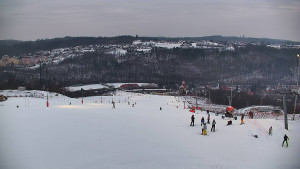 Skiareál Hlubočky - Horní část sjezdovky skiareálu Hlubočky - 1.2.2026 v 16:50