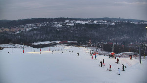 Skiareál Hlubočky - Horní část sjezdovky skiareálu Hlubočky - 1.2.2026 v 16:55