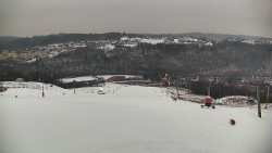 Horní část sjezdovky skiareálu Hlubočky