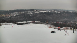 Horní část sjezdovky skiareálu Hlubočky