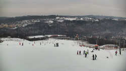 Horní část sjezdovky skiareálu Hlubočky