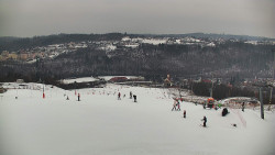 Horní část sjezdovky skiareálu Hlubočky