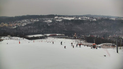 Horní část sjezdovky skiareálu Hlubočky