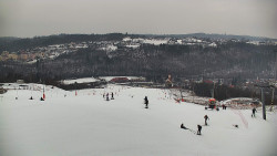 Horní část sjezdovky skiareálu Hlubočky