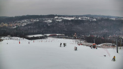 Horní část sjezdovky skiareálu Hlubočky