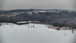Horní část sjezdovky skiareálu Hlubočky