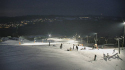 Horní část sjezdovky skiareálu Hlubočky