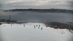 Horní část sjezdovky skiareálu Hlubočky
