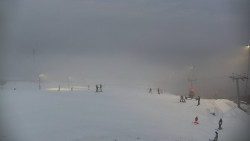 Horní část sjezdovky skiareálu Hlubočky