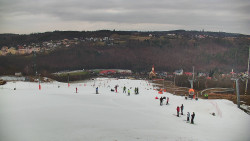 Horní část sjezdovky skiareálu Hlubočky