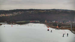 Horní část sjezdovky skiareálu Hlubočky