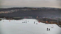 Horní část sjezdovky skiareálu Hlubočky