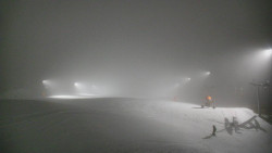 Horní část sjezdovky skiareálu Hlubočky