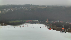 Horní část sjezdovky skiareálu Hlubočky