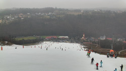 Horní část sjezdovky skiareálu Hlubočky