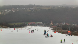 Horní část sjezdovky skiareálu Hlubočky
