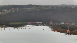 Horní část sjezdovky skiareálu Hlubočky