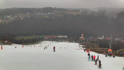 Horní část sjezdovky skiareálu Hlubočky