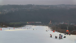 Horní část sjezdovky skiareálu Hlubočky