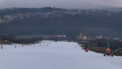 Horní část sjezdovky skiareálu Hlubočky