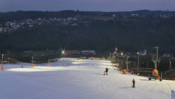 Horní část sjezdovky skiareálu Hlubočky