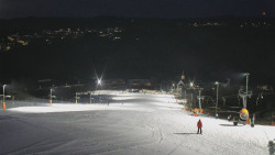 Horní část sjezdovky skiareálu Hlubočky