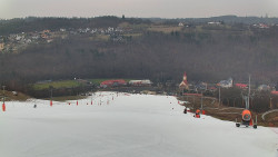 Horní část sjezdovky skiareálu Hlubočky