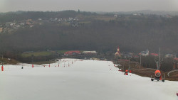 Horní část sjezdovky skiareálu Hlubočky