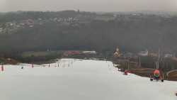 Horní část sjezdovky skiareálu Hlubočky